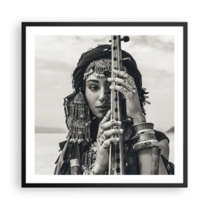 Plakat w czarnej ramie - Sama muzyka orientu - 60x60 cm