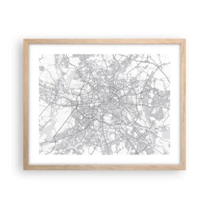 Plakat w ramie jasny dąb - Kwiat Berlina - 50x40 cm