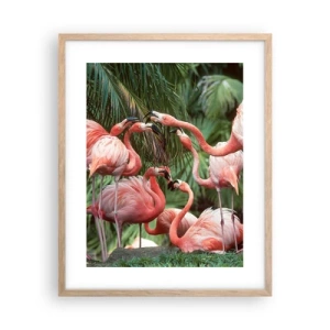 Plakat w ramie jasny dąb - Popołudniowe ploteczki - 40x50 cm