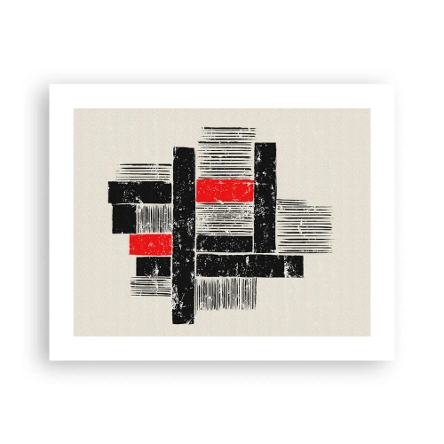 Plakat - Czerwone i czarne - 50x40 cm