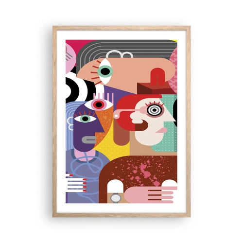 Plakat w ramie jasny dąb - My od pana Picassa - 50x70 cm