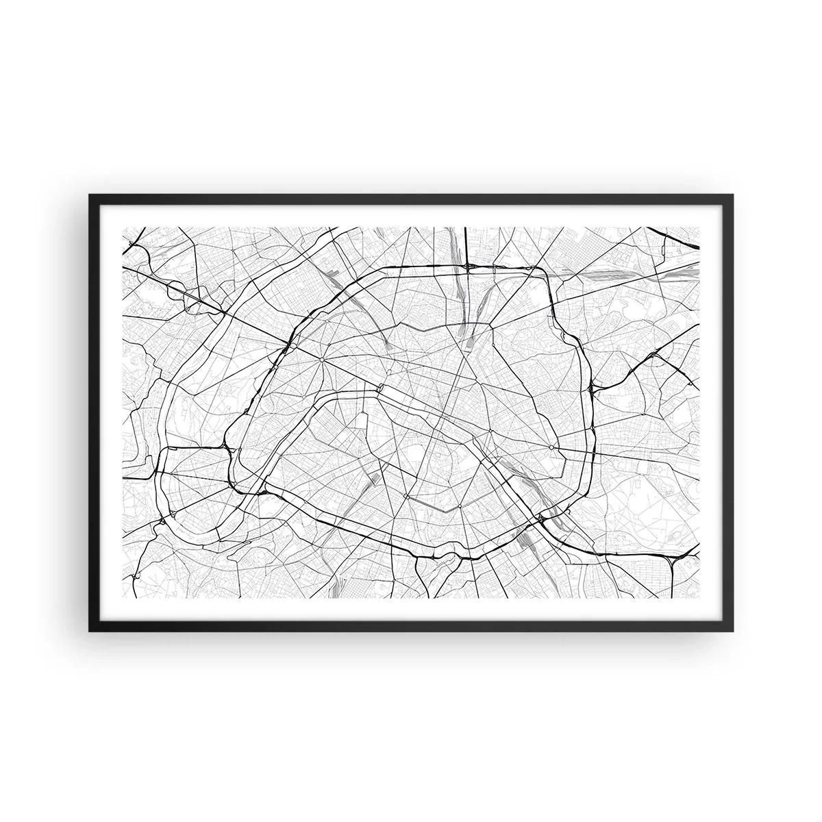 Plakat w czarnej ramie - Kwiat Paryża - 91x61 cm