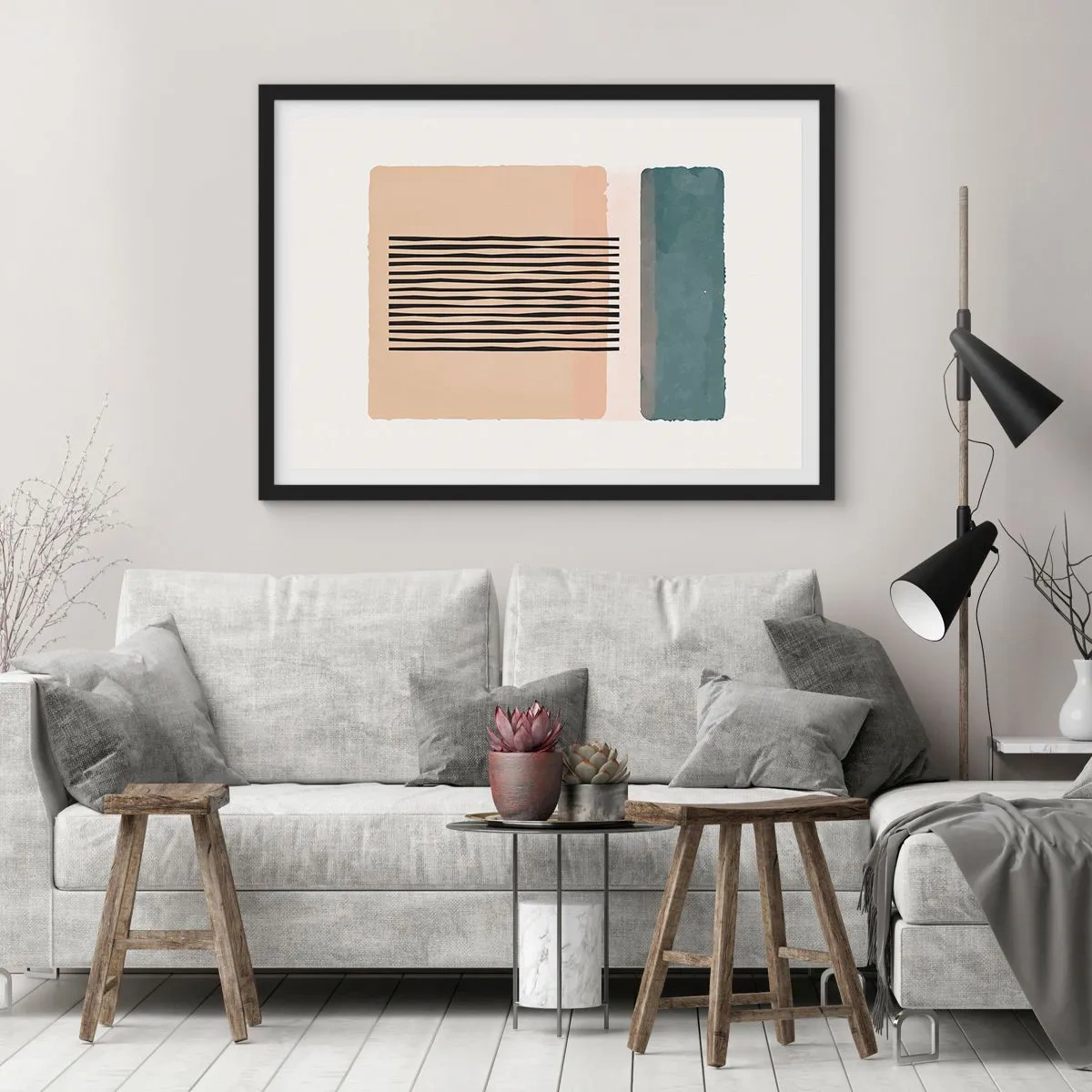 Plakat w czarnej ramie - Wszystko w porządku - 50x40 cm