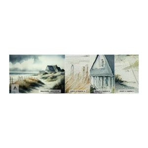 Fototapeta Próbka Premium Canvas - Z dala od zgiełku - Dom, Plaża, Morze - 100x30 cm