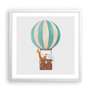 Plakat w białej ramie - Fantastyczna wycieczka - 50x50 cm