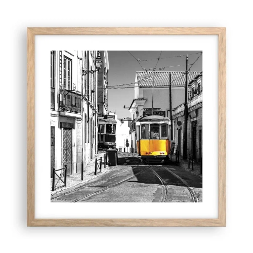 Plakat w ramie jasny dąb - Duch Lizbony - 40x40 cm