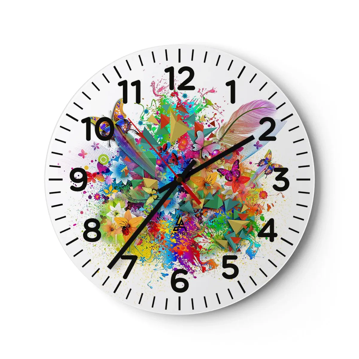Zegar ścienny - Bukiet radości - 40x40 cm