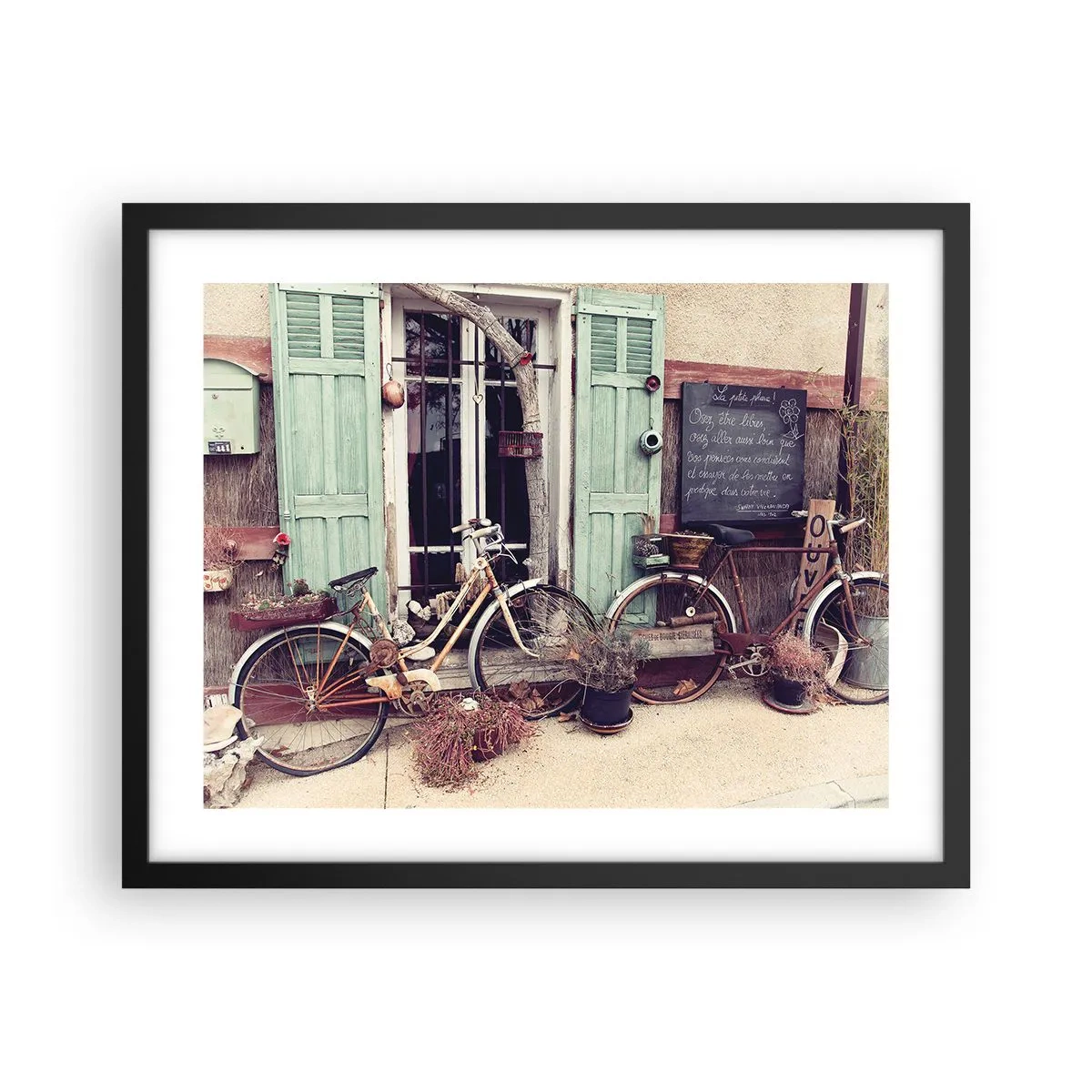 Plakat w czarnej ramie - Niech żyje prowincja - 50x40 cm