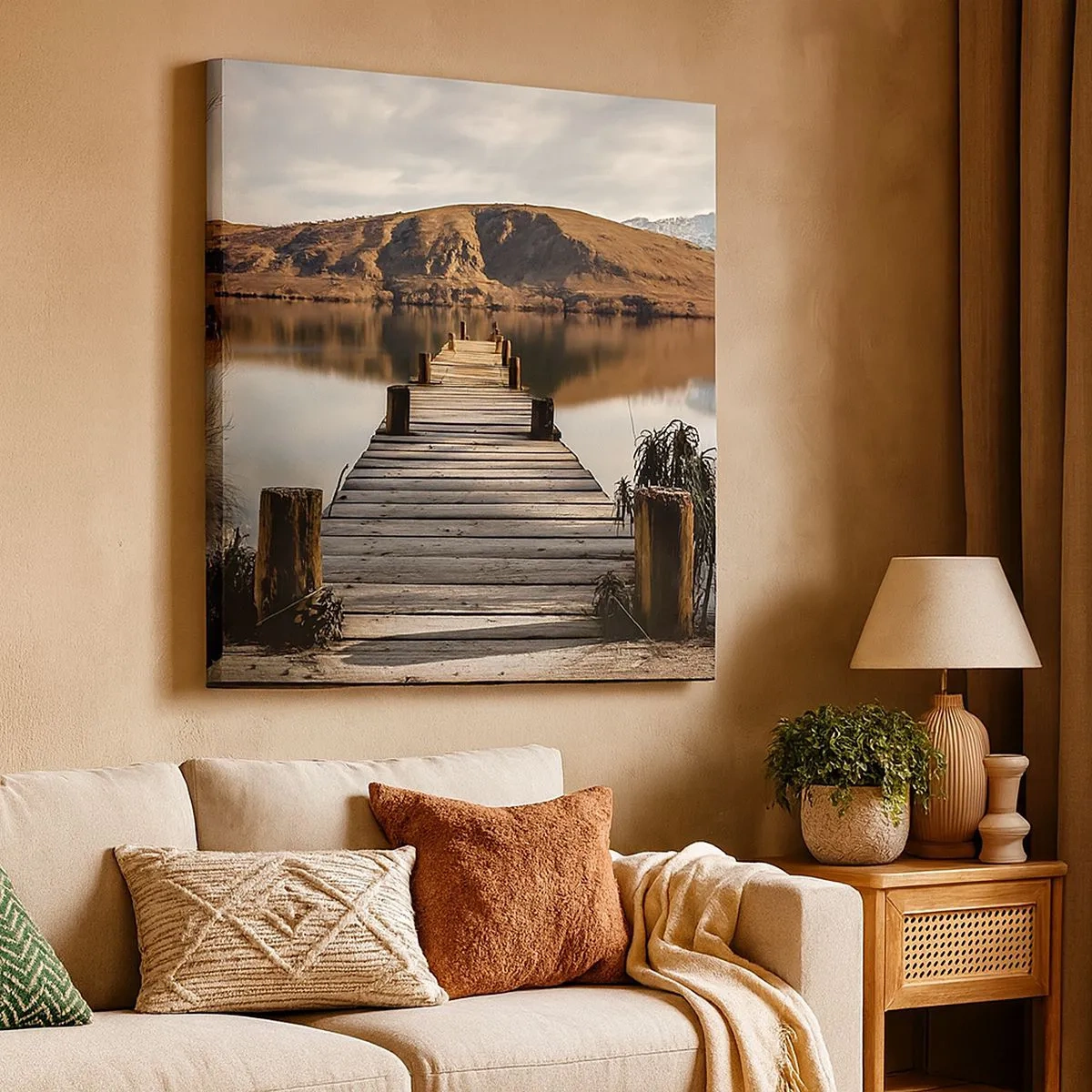 Obraz na płótnie - Pejzaż w ciszy - 30x30 cm