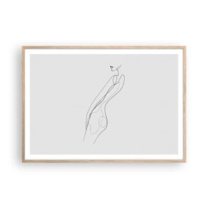 Plakat w ramie jasny dąb - Zaledwie obietnica - 100x70 cm