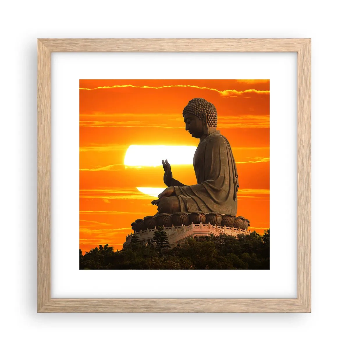 Plakat w ramie jasny dąb - Bez strachu przed światem - 30x30 cm