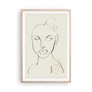 Plakat w ramie jasny dąb - Zarys zmysłowości - 61x91 cm