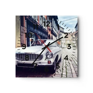 Zegar ścienny - Przeszłość to dziś - 30x30 cm