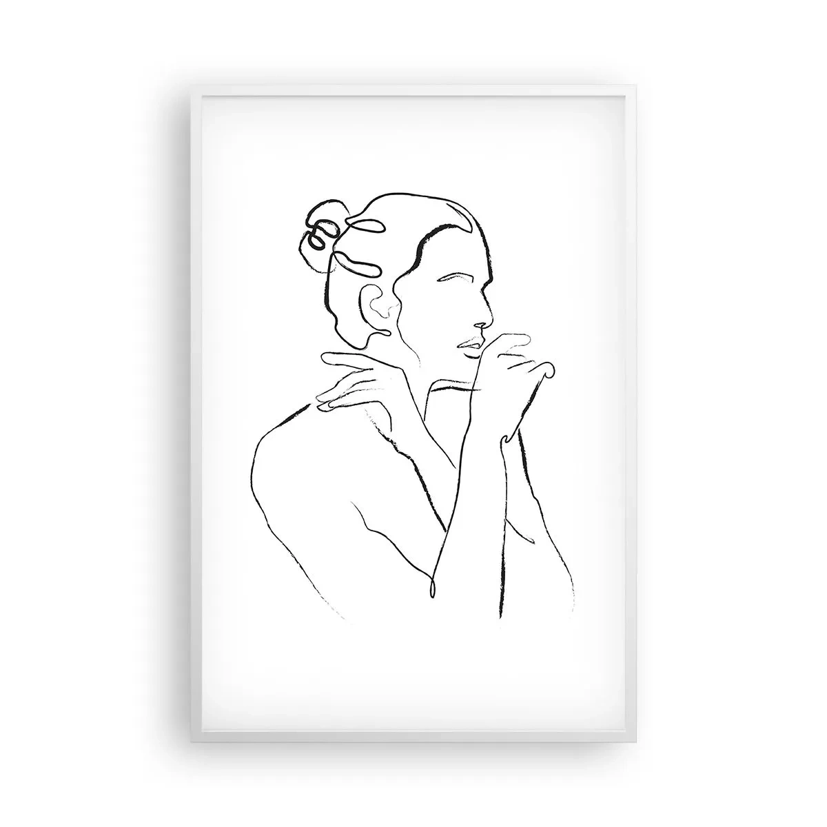 Plakat w białej ramie - Akt: zmysłowe misterium - 61x91 cm