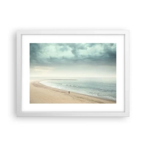 Plakat w białej ramie - w poszukiwaniu spokoju - 40x30 cm