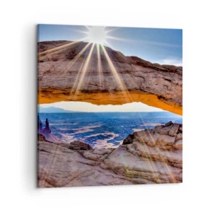 Obraz na płótnie - Przez skalną bramę - 50x50 cm