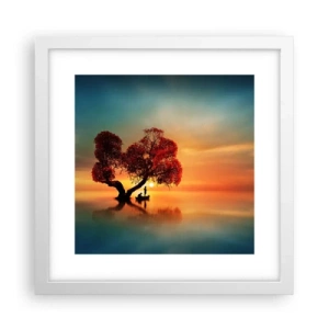 Plakat w białej ramie - Oddaleńcy i ciszyzna bezświata - 30x30 cm