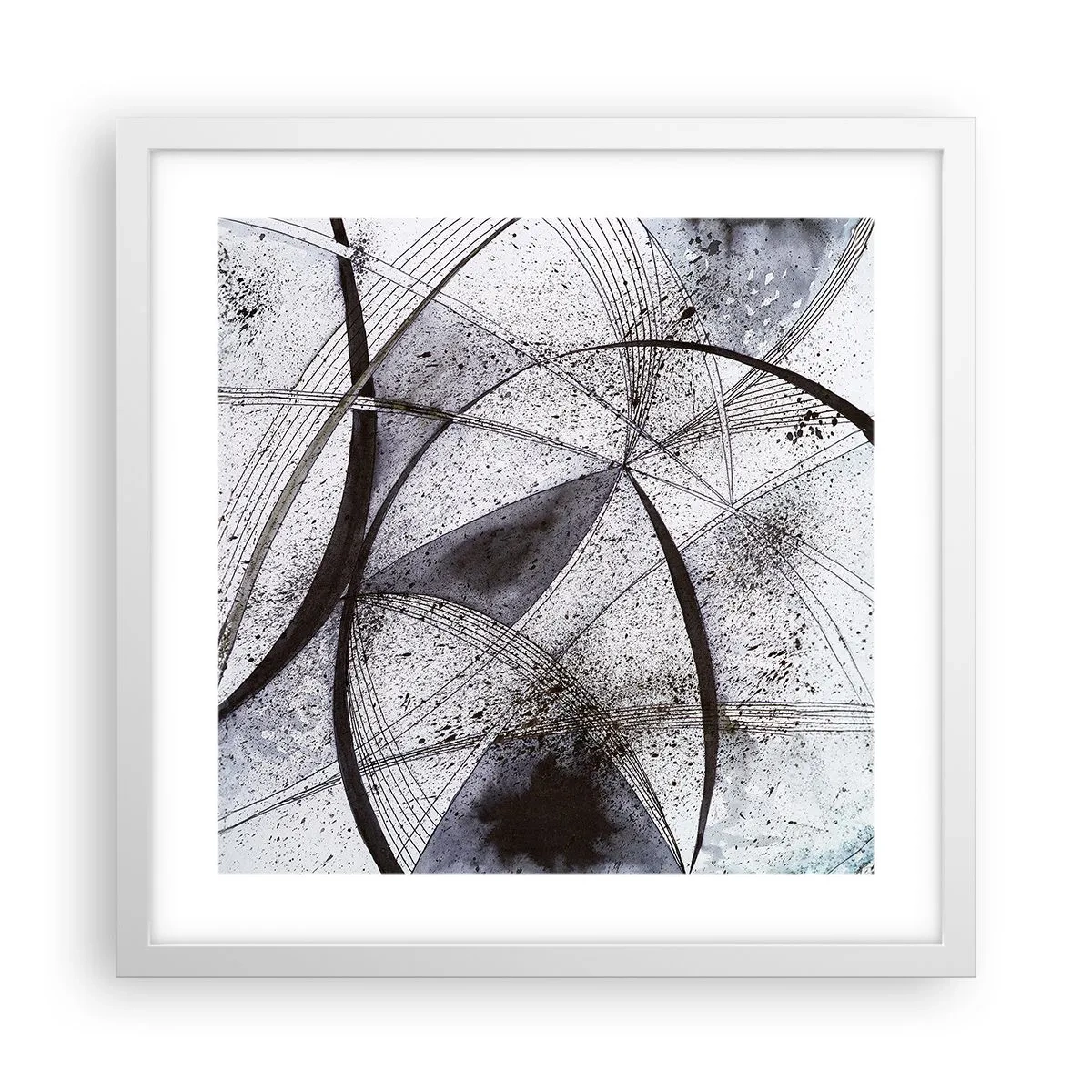 Plakat w białej ramie - Futurystyczna fantazja - 40x40 cm