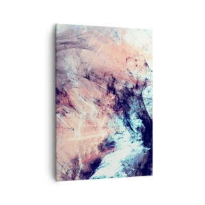 Obraz na płótnie - Abstrakcyjna kompozycja w pastelowych i ciemnych tonach - 70x100cm - Poczuj wiatr - Nowoczesna dekoracja ścienna do salonu i sypialni ARTTOR