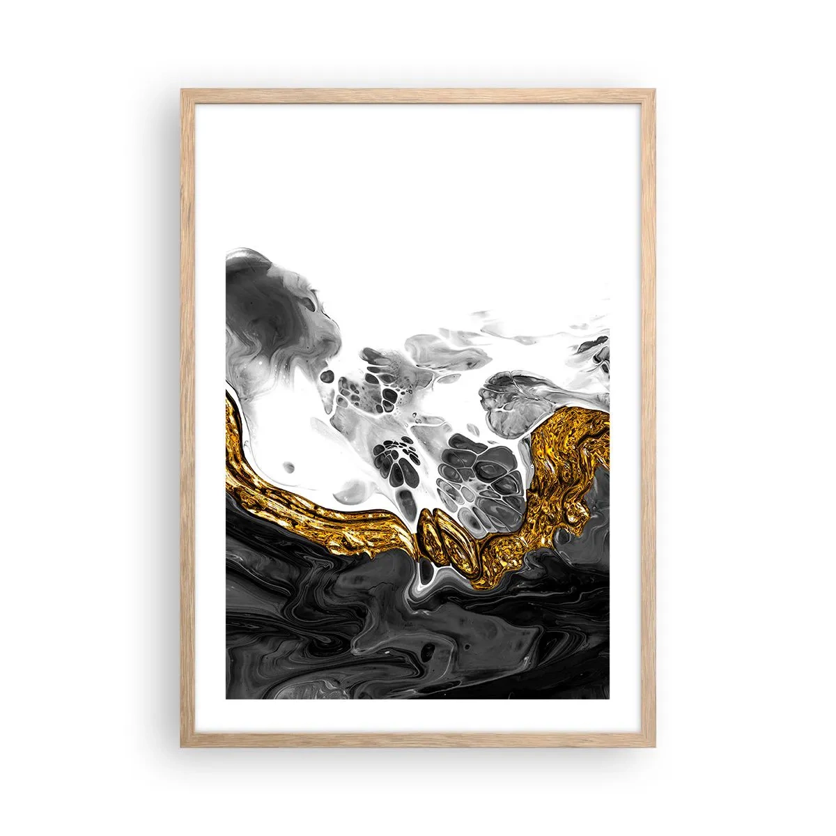 Plakat w ramie jasny dąb - Kompozycja organiczna - 50x70 cm