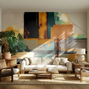 Fototapeta Premium Canvas - Abstrakcja – światło i cień - Abstrakcja, Nowoczesny, Sztuka - 350x256 cm