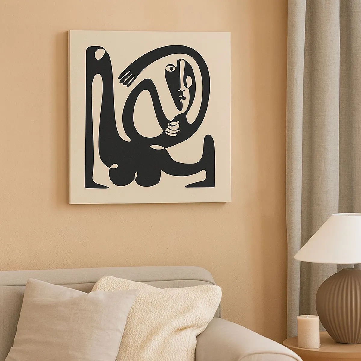 Obraz na płótnie - Prawie Picasso - 30x30 cm