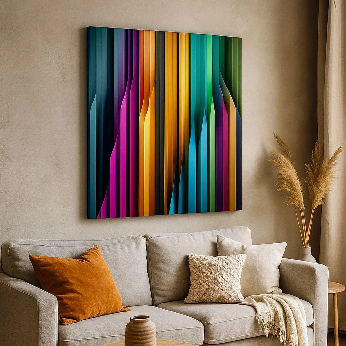 Obraz na płótnie - Świetlne organy - 30x30 cm