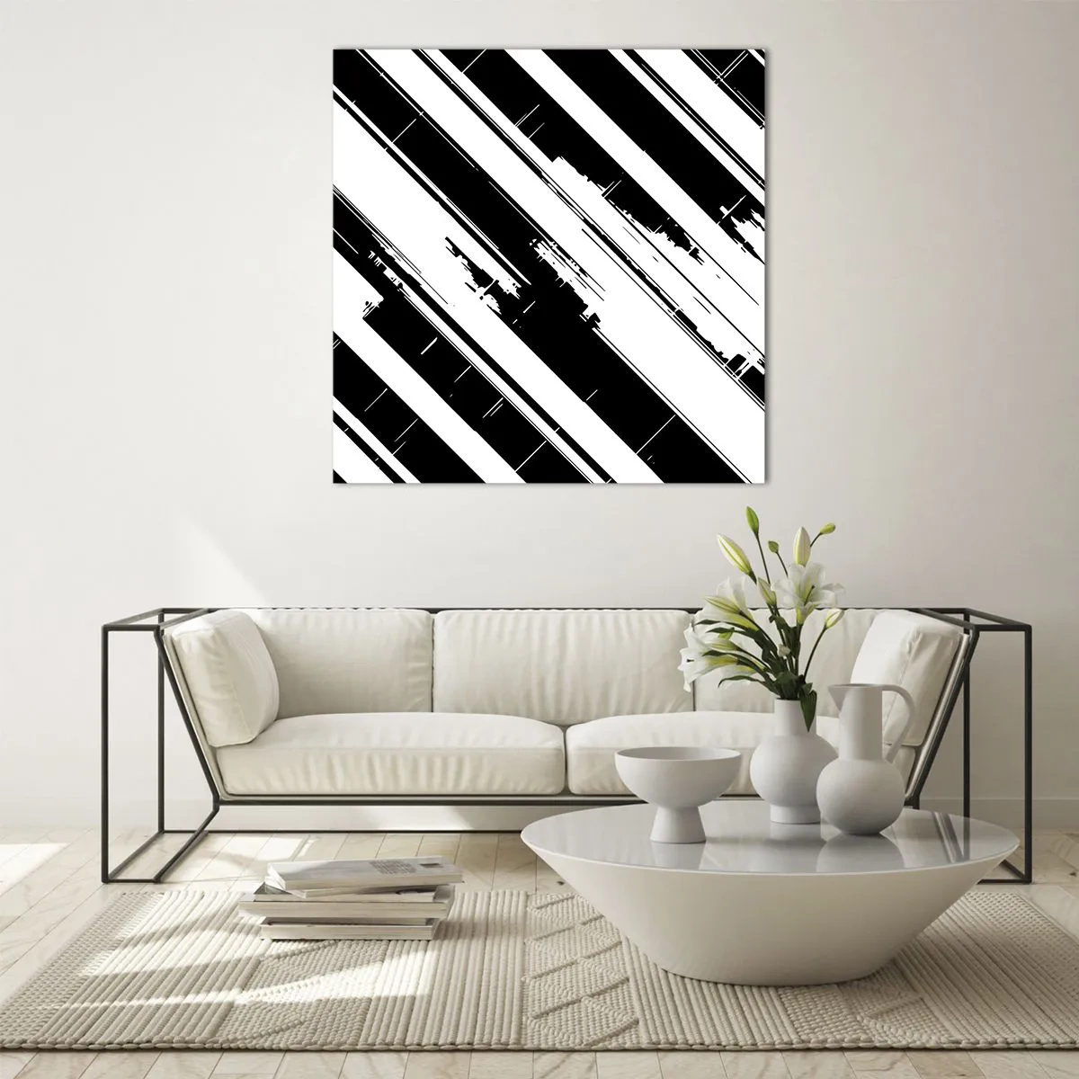 Obraz na szkle - Kompozycja intensywna i dynamiczna - 40x40 cm