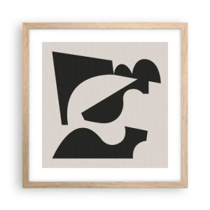 Plakat w ramie jasny dąb - Do samodzielnego składania - 40x40 cm