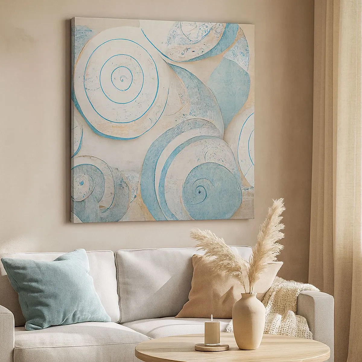 Obraz na płótnie - Co kryje muszla? - 30x30 cm