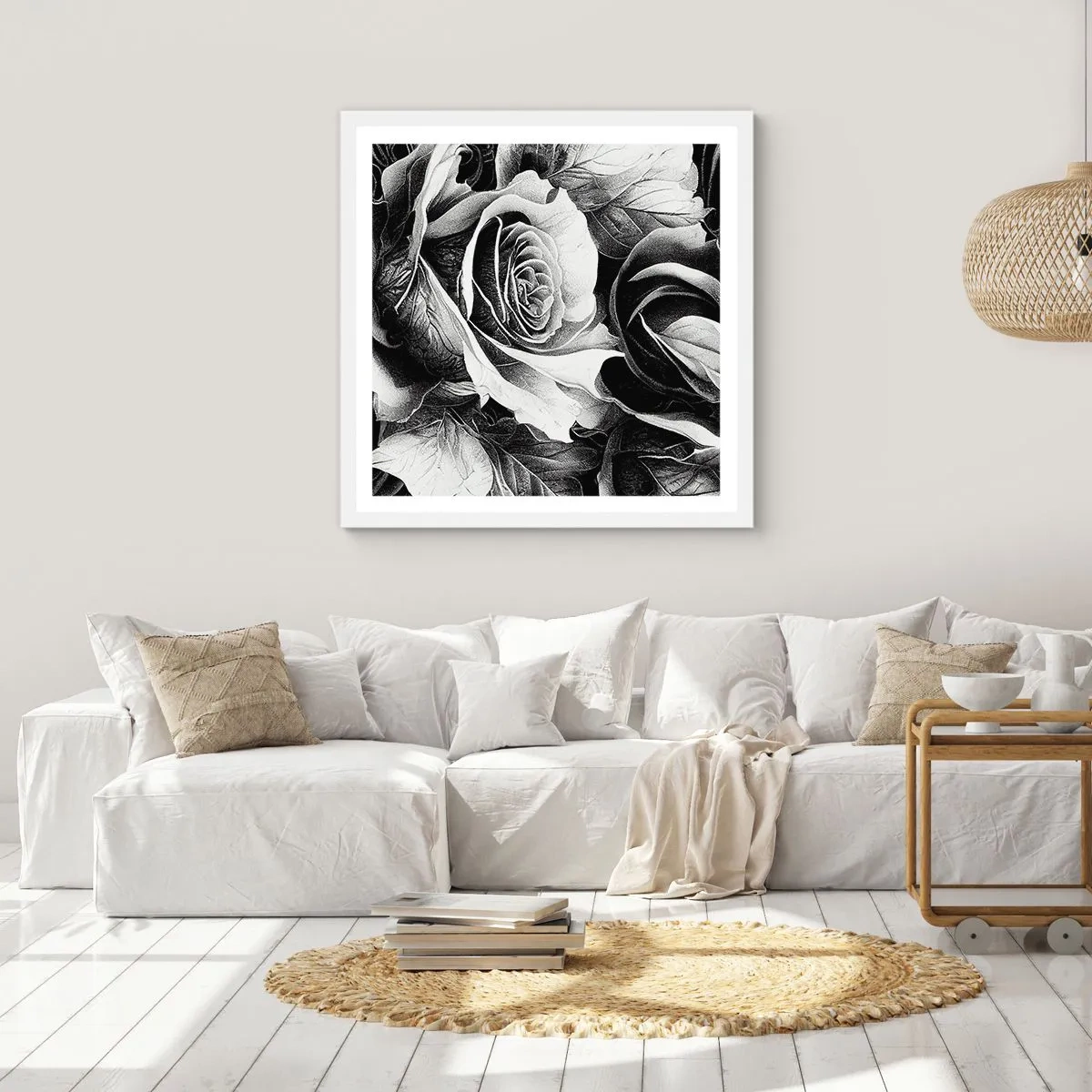 Plakat w białej ramie - Zawsze królowa - 30x30 cm