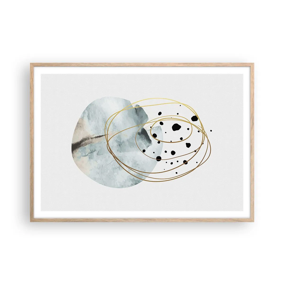 Plakat w ramie jasny dąb - W objęciach przestrzeni - 100x70 cm