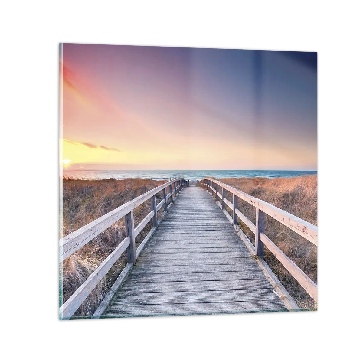 Obraz na szkle - Bałtycka wieczorna zorza - 40x40 cm