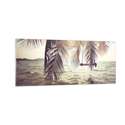 Obraz na szkle - Można bujać w obłokach do woli - 100x40 cm