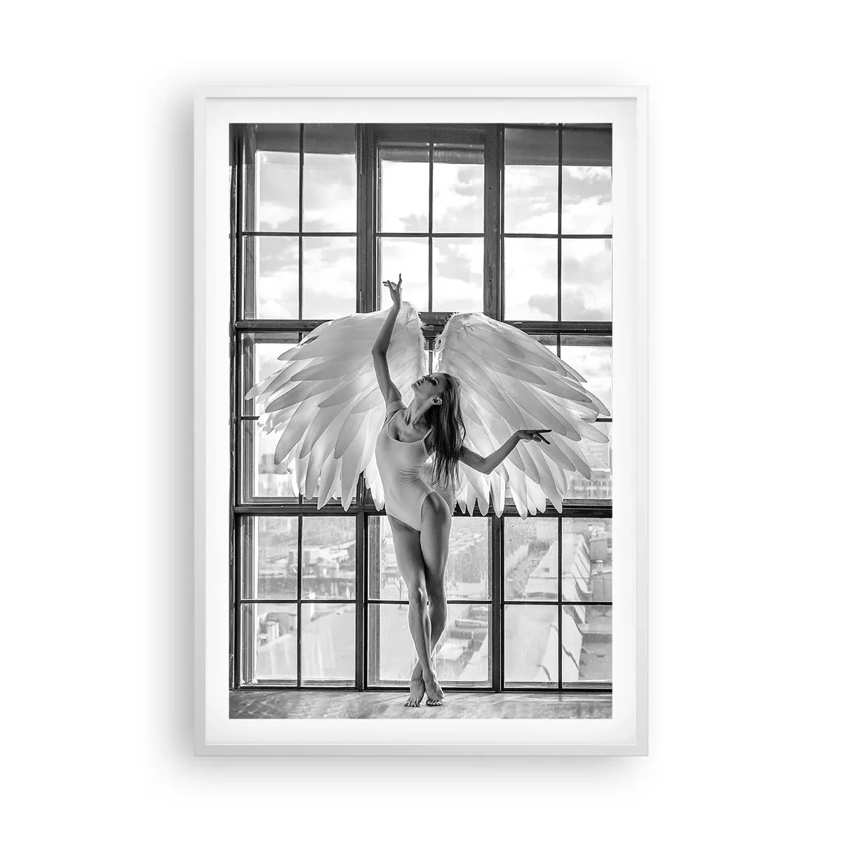 Plakat w białej ramie - Miasto aniołów? - 61x91 cm