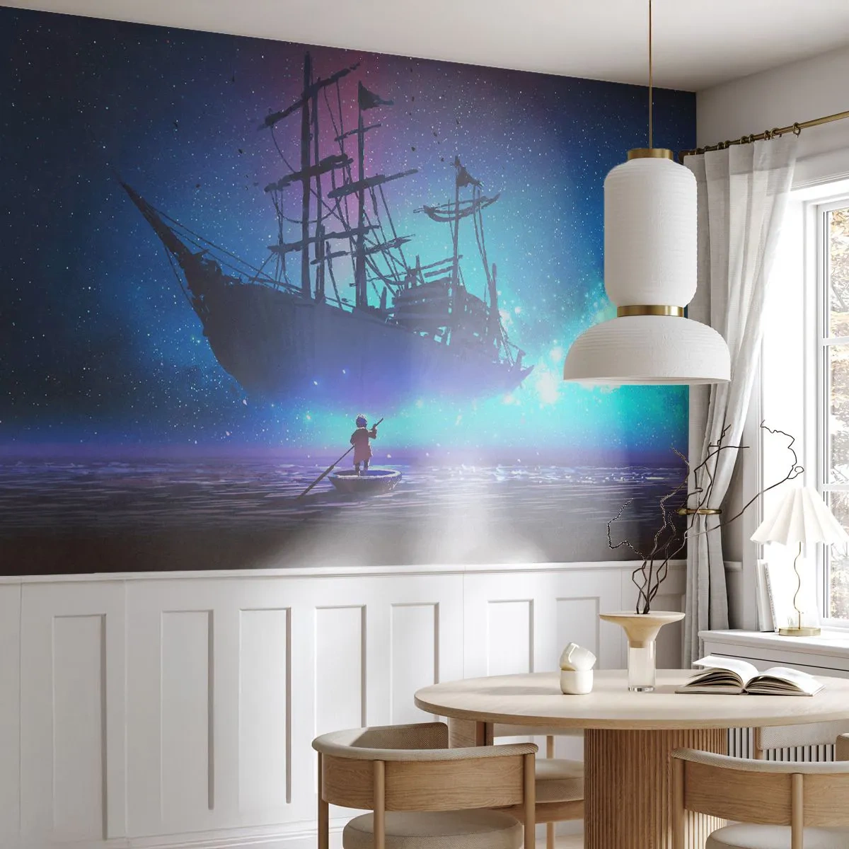 Fototapeta Premium Sand - Spotkanie z mitem morza - Grafika, Fantasy, Statek Widmo - 100x70 cm