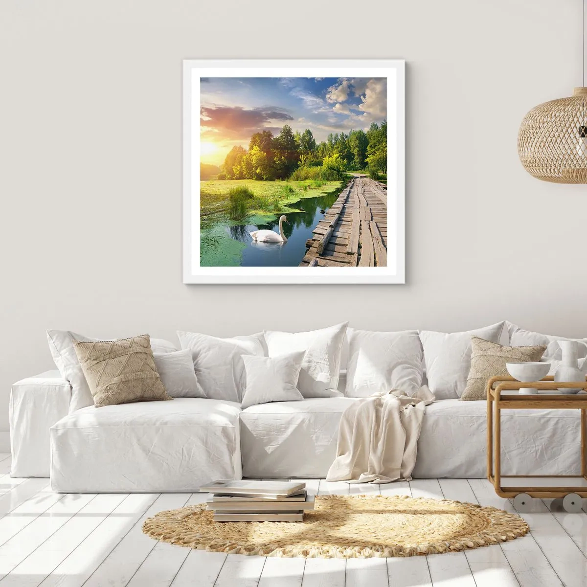 Plakat w białej ramie - Lato, lato wszędzie - 60x60 cm