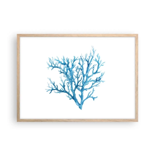 Plakat w ramie jasny dąb - Morski filigran - 70x50 cm