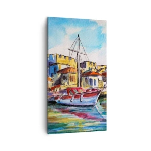 Obraz na płótnie - Tęczowe popołudnie - 45x80 cm