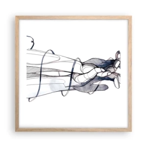 Plakat w ramie jasny dąb - Studium dotyku - 50x50 cm