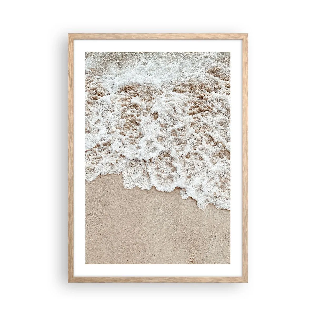 Plakat w ramie jasny dąb - Zaraz wracam - 50x70 cm