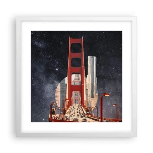 Plakat w białej ramie - Zawsze w centrum - 40x40 cm