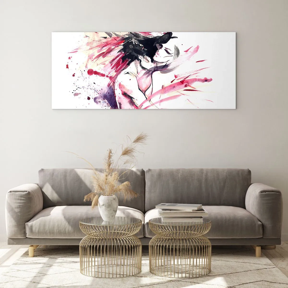 Obraz na szkle - Miłosne spełnienie - 100x40 cm