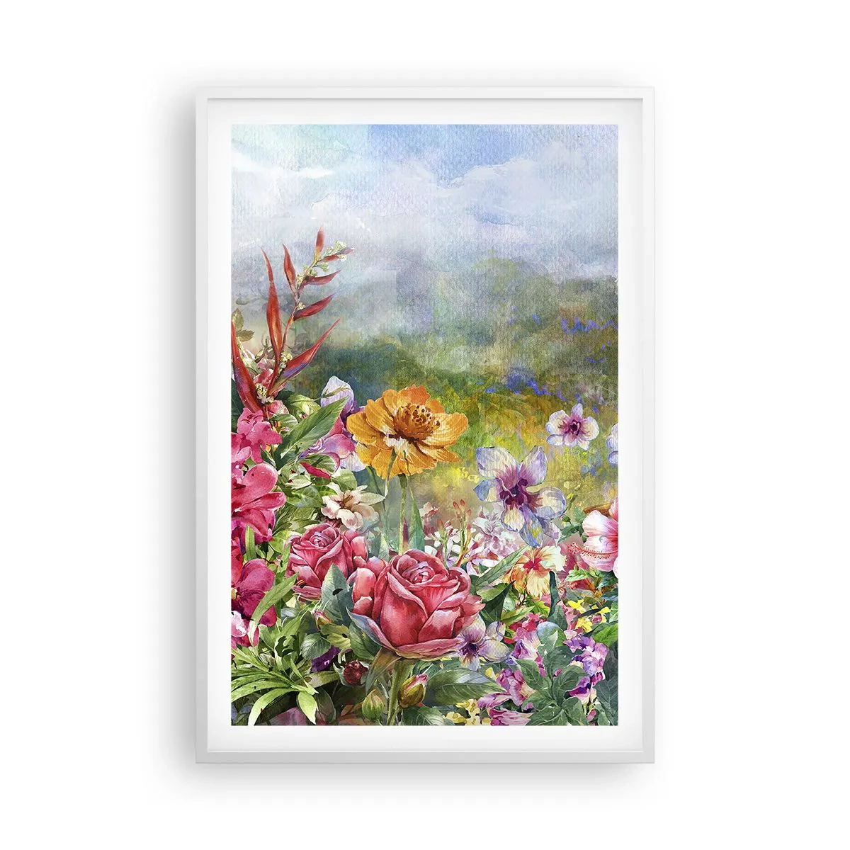 Plakat w białej ramie - Ogród, który oszalał - 61x91 cm