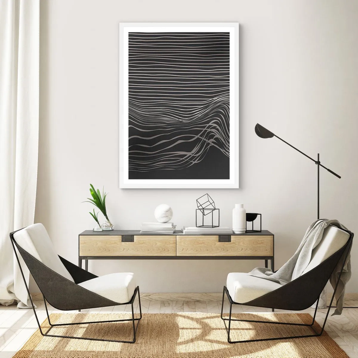 Plakat w białej ramie - Rytm i akcent - 70x100 cm