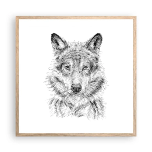 Plakat w ramie jasny dąb - Urodzony przywódca - 60x60 cm