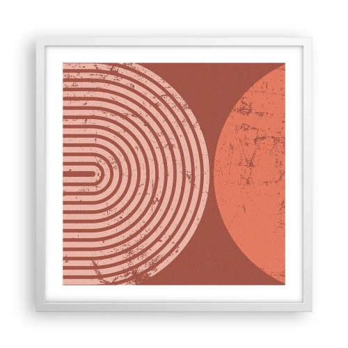 Plakat w białej ramie - Bliska relacja - 50x50 cm
