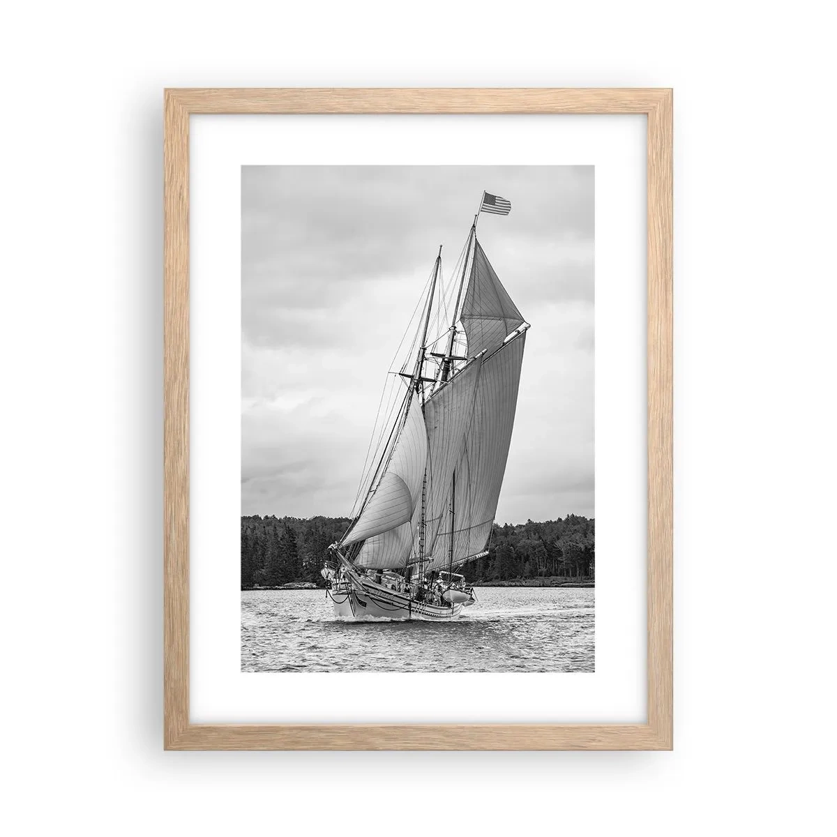 Plakat w ramie jasny dąb - Bracia wiatru - 30x40 cm