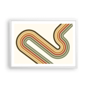Plakat w białej ramie - Zygzakiem do celu - 70x50 cm