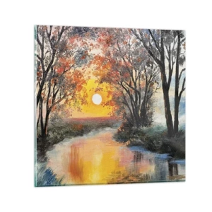 Obraz na szkle - Jesienne klimaty - 30x30 cm